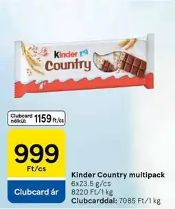 Tesco Kinder Country multipack ajánlat
