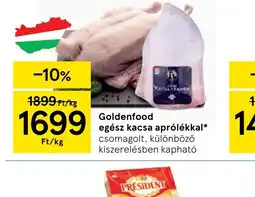 Tesco Goldenfood egész kacsa aprlékkal ajánlat