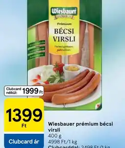 Tesco Wiesbauer prémium bécsi virsli ajánlat