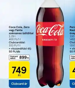 Tesco Coca Cola, Zero vagy Fanta szénsavas üdítőital ajánlat