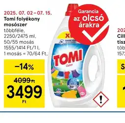 Tesco Tomi folyékony mosszer ajánlat