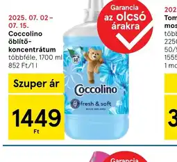 Tesco Coccolino öblítő-koncentrátum ajánlat