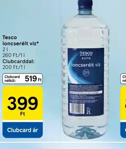 Tesco Tesco ioncserélt víz ajánlat