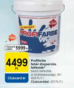 Tesco Profifarbe fehér diszperzis falfesték ajánlat