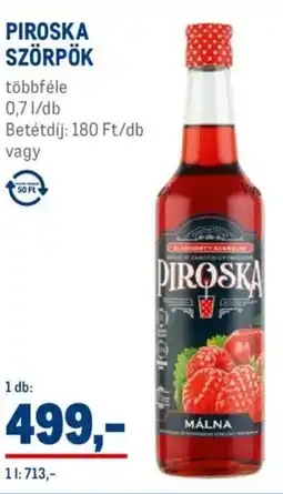 Metro Piroska szörpök ajánlat