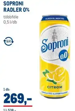 Metro Soproni Radler 0% ajánlat