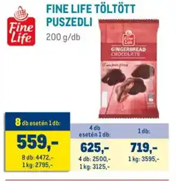Metro Fine Life töltött puszedli ajánlat