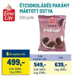Metro Fine Life étcsokoládés parány mártott ostya ajánlat