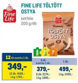 Metro Fine Life töltött ostya ajánlat