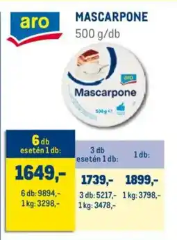 Metro Aro mascarpone ajánlat
