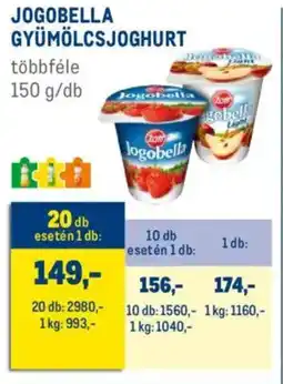Metro Jogobella gyümölcsjoghurt ajánlat