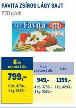 Metro Favita zsíros lágy sajt ajánlat