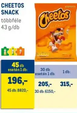 Metro Cheetos snack ajánlat
