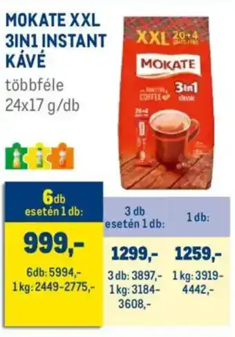 Metro Mokate XXL 3in1 instant kávé ajánlat
