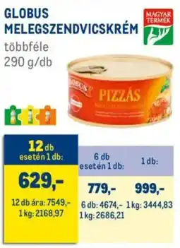 Metro Globus melegszendvicskrém ajánlat