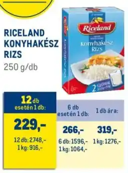Metro Riceland Konyhakész rizs ajánlat