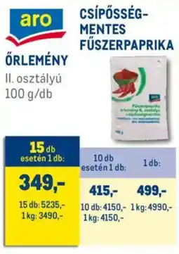 Metro Aro csípősségmentes fűszerpaprika ajánlat