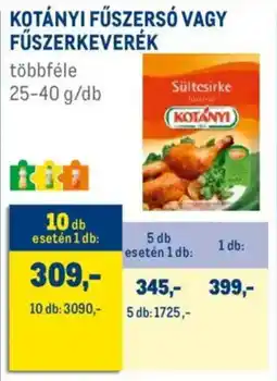 Metro Kotányi fűszersó / fűszerkeverék ajánlat