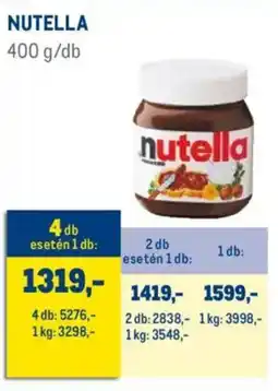 Metro Nutella ajánlat