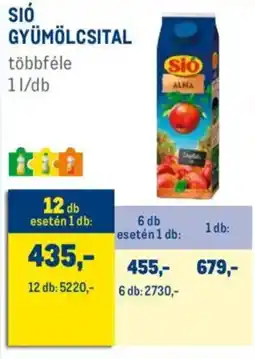 Metro Sió gyümölcsital ajánlat