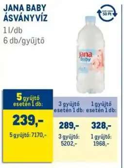 Metro Jana Baby ásványvíz ajánlat