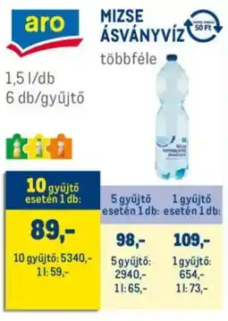 Metro Aro Mizse ásványvíz ajánlat