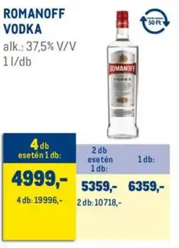 Metro Romanoff vodka ajánlat