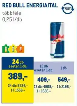 Metro Red Bull energiaital ajánlat