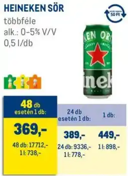 Metro Heineken sör ajánlat