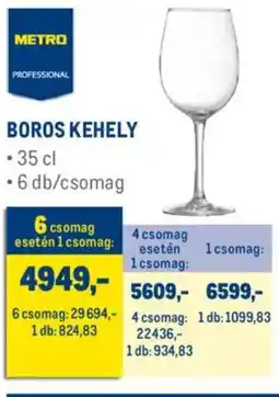 Metro Metro Professional Boros Kehely ajánlat
