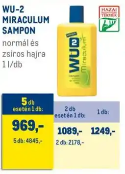 Metro WU-2 Miraculum Sampon ajánlat