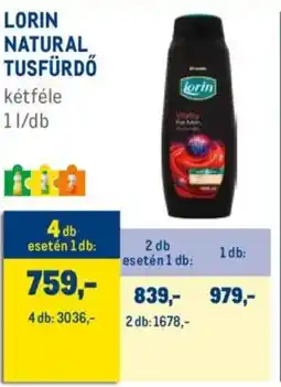 Metro Lorin natural tusfürdő ajánlat