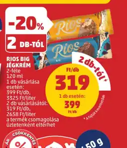 PENNY Rios Big Jégkrém ajánlat