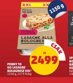 PENNY Penny to go Lasagne Bolognese XXL ajánlat