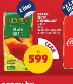 PENNY Grand, ZŁoty Potok Gyümölcslé ajánlat