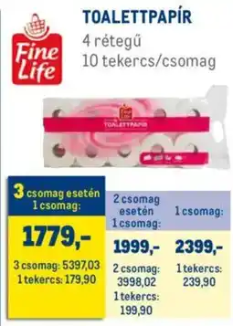 Metro Fine Life Toalettpapír ajánlat