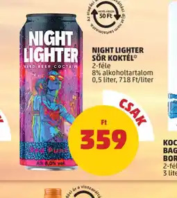 PENNY Night Lighter Sör Koktél ajánlat