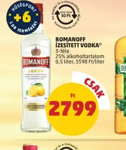 PENNY Romanoff ízesített vodka ajánlat