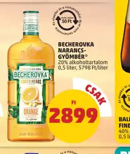 PENNY Becherovka Narancs-Gyömbér ajánlat