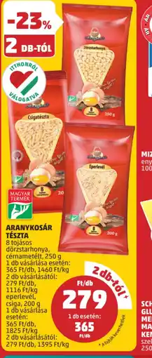 PENNY Aranykosár Tészta ajánlat