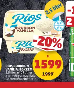 PENNY Rios Bourbon Vanília Jégkrém ajánlat