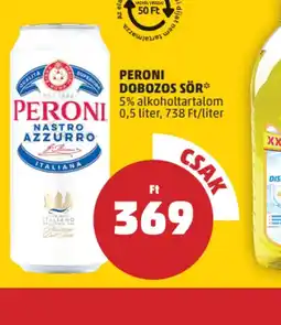 PENNY Peroni dobozos sör ajánlat