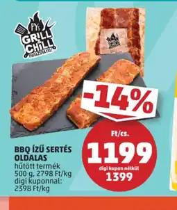PENNY BBQ ízű sertés oldalas ajánlat
