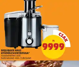 PENNY Berlinger Haus Gyümölcscentrifuga ajánlat