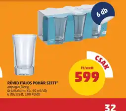 PENNY Rövid italos pohár szett ajánlat