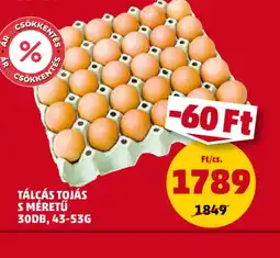 PENNY Tálcás tojás ajánlat