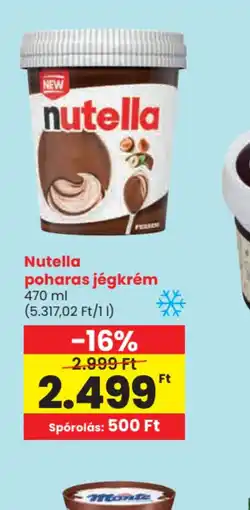 Spar Nutella poharas jégkrém ajánlat