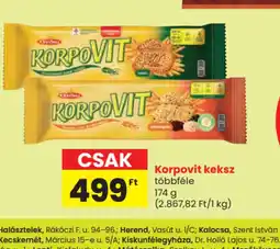Spar Korpovit keksz ajánlat
