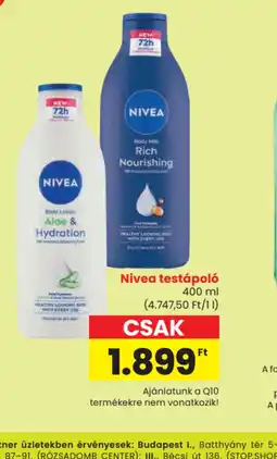 Spar Nivea testápol ajánlat
