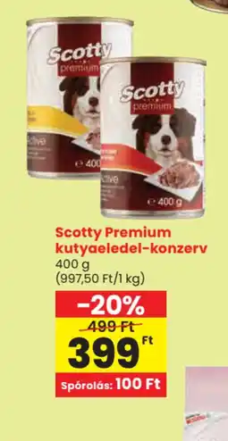 Spar Scotty Premium kutyaeledel-konzerv ajánlat